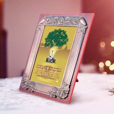 Wooden Bronze Shri Sai Photo Frame