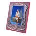 Wooden Bronze Shri  Sai Photo Frame