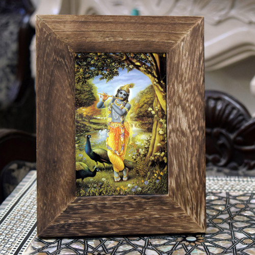 Shri Krishna Wooden Photo Frame