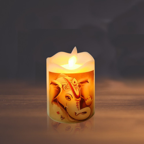 Shri Ganesha Candle  LED Realistic