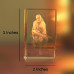 3D Crystal - Shri Sai sitting on Stone